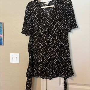 Umgee Black and White Polka Dot Dress